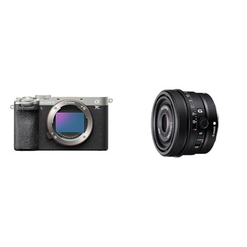Sony Alpha 7C II | Spiegellose Vollformatkamera mit SEL40F25G (kompakt, 33 MP, Echtzeit-Autofokus, 10 BPS, 4K Video, neigbarer LCD-Touchscreen) Silber/schwarz