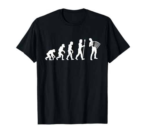 Akkordeon Evolution - Akkordeon Spieler Design T-Shirt