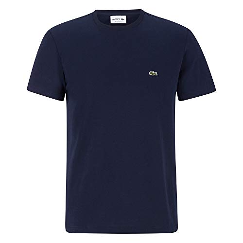 Lacoste Herren T-Shirt Rundhals TH2038, Männer Basic Tshirt,Tee,Regular Fit,Blau,5 (L)