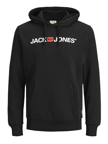 JACK & JONES Herren Jjecorp Logo Sweat Hood Noos Kapuzenpullover, Schwarz, L EU