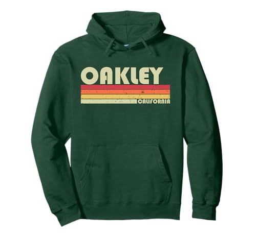 Oakley CA California Funny City Home Roots Geschenk Retro 80er Jahre Pullover Hoodie