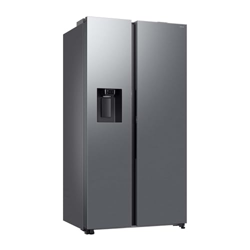 Samsung RS80F67KCTEF Side-by-Side Kühl-Gefrierkombination, AI Kühlschrank mit Gefrierfach, 178 cm, 634 l, Eis-/Wasserspender mit Tank, AI Energy Mode & Voice Control, Twin Cooling+, Edelstahl