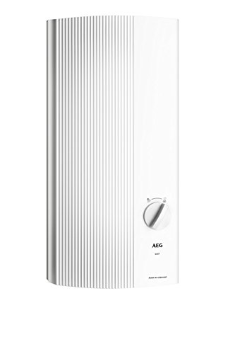 AEG elektronischer Durchlauferhitzer DDLE EASY 21 kW, einfache Temperaturwahl durch 2 Festtemperaturen 42°C und 55°C. Festanschluss 400V, VDE geprüft, 228841