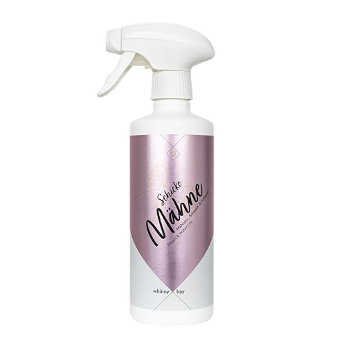 whinny X bay Mähnenspray Schweifspray Schicke Mähne - nachhaltiger Pflegeeffekt, seidiger Glanz & bessere Kämmbarkeit - exotischer Duft Pfirsich & Wasserlilie 500 ml