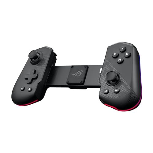 ASUS ROG Tessen Mobile Gaming Controller (Smartphone Controller, Aura RGB Beleuchtung, 18W Passthrough-Schnellladung, Latenzfrei mit 500 Hz über USB Typ C, anpassbare Tastenbelegung)