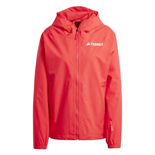 adidas Damen Terrex Multi 2 Layer RAIN.RDY Jacket, Pure Ruby, L