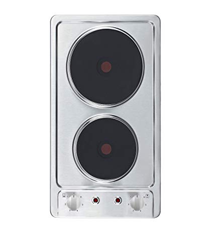 respekta Kochfeld Einbaukochfeld Duo Kochplatte autark 2 Platten Edelstahl, (H x B x T): 4 x 29 x 51 cm