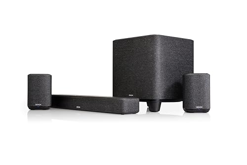 Denon Home Kabelloses 5.1 Dolby Atmos Surround Sound System, 550 Soundbar + 2X 150 NV Lautsprecher + Subwoofer