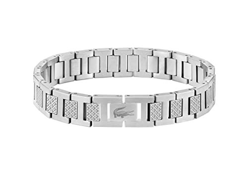 Lacoste Gliederarmband für Herren Kollektion METROPOLE in Edelstahl Verziert mit Petit-Piqué-Muster - 2040117