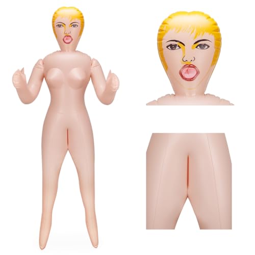 Sadodo Aufblasbare Frau PVC 150 cm,Puppen Sexy Women Gadget Erotik Scherzartikel Requisiten Party Dekoration Puppe Liebespuppen für Männer