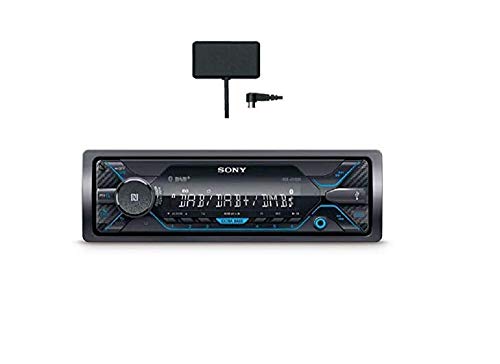 Sony DSX-A510KIT DAB+ Autoradio mit Antenne, Dual Bluetooth, NFC, USB und AUX Anschluss | blaue Beleuchtung | Freisprechen, Schwarz