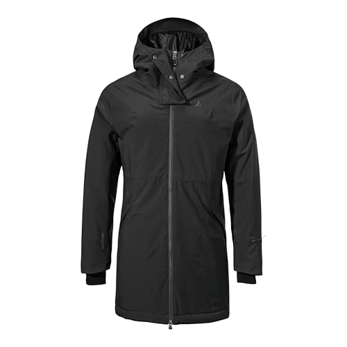 Schöffel Damen Ins Parka Style Crivat WMS, wasserdichte und atmungsaktive Winterjacke, komprimierbarer, leichter Parka mit nachhaltiger Wattierung, black, 44