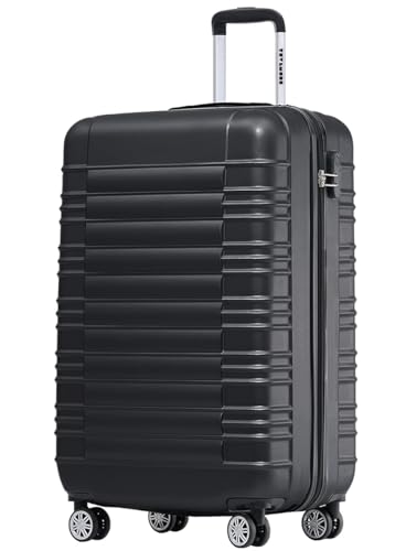 TRVLMORE Koffer & Trolleys - Handgepäck Koffer - Reisekoffer Mit Rollen - Handgepäck Trolley 55x40x20, Hartschalenkoffer Klein, Koffer Handgepäck 55x40x20 Leicht, Trolley Handgepäck, Suitcase, Schwarz