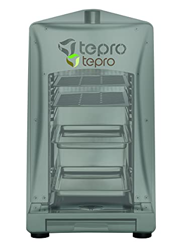 tepro Universal Abdeckhaube für Gas Grill / Steakgrill, Wetterfest, Wasserabweisend, Schutz vor der Sonneneinstrahlung, mit UV-Beschichtung, Maße ca. 28,5 x 58,5 x 39 cm, Anthrazit