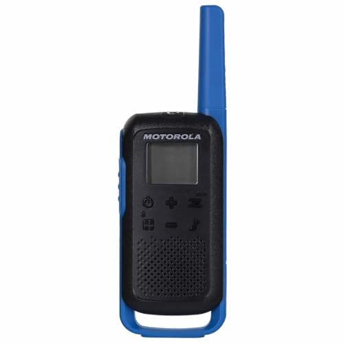 Motorola Talkabout T62 PMR-Funkgeräte (2er Set, PMR446, 16 Kanäle und 121 Codes, Reichweite 8 km) blau