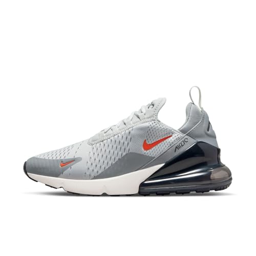Nike Herren Air Max 270 Herrenschuh, Grey Fog/Team Orange-Sail-Particle Grey, 42.5 EU