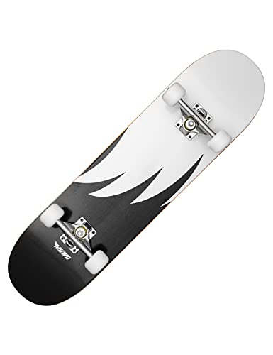 MUWO Street Skateboard 31 x 8 Zoll - Komplettboard für Einsteiger aus stabilem Holz und Aluminium, geeignet für Kinder, Teenager und Erwachsene mit verschiedenen Motive (Swing & Wing)