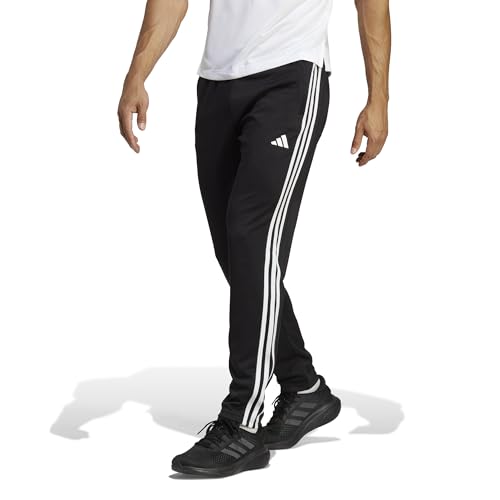 adidas Herren Train Essentials 3-Stripes Training Pants, Black / White, L