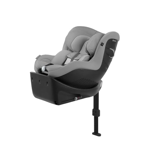 CYBEX Gold Kinder-Autositz Sirona Gi i-Size Plus inkl. Neugeboreneneinlage und Base, Ab ca. 0 bis 4 Jahre, Max. 20 kg, 40 - 105 cm, Stone Grey