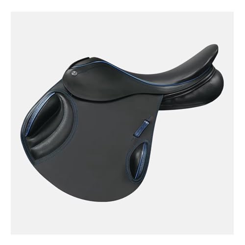 EQUIGEAR Luxuriöser und ergonomisch entwickelter Springsattel aus Leder für Pferde – Vielseitiger Allzweck-Reitsattel für entspanntes und kontrolliertes Reiten (16 inches)