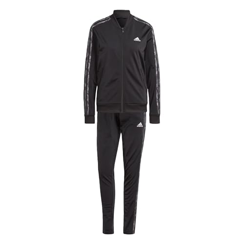 adidas Damen Essentials 3-Stripes Track Suit, Black/Multicolor, XS