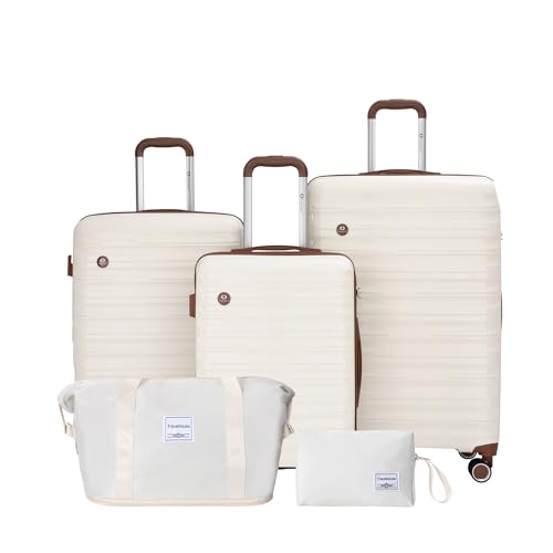 Travelhouse Ascona Kofferset 5-teilig – ABS Hartschale Trolley Set mit 4 Rollen, TSA-Schloss, Reisetasche & Kulturbeutel – Leichtes Reisegepäck Koffer Set für Damen & Herren