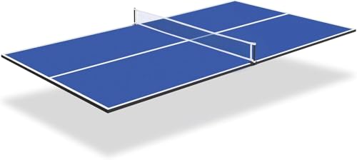 7ft Faltbar Tischtennistisch Tischtennisplatte Top Mit Netz Tischtennistop für Billardtisch blau Indoor 210 x 120cm