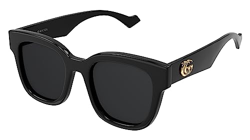 GUCCI Womens GG0998S Sunglasses, Black-Black-Grey, 52