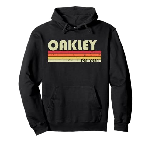 Oakley CA California Funny City Home Roots Geschenk Retro 80er Jahre Pullover Hoodie