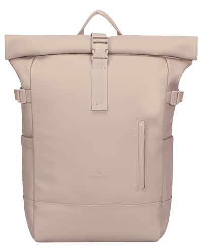Johnny Urban Rucksack Damen Herren Beige - Harvey Large - Casual Rolltop 21l für Arbeit Reisen Uni Freizeit Sport - Sleek Series - Laptopfach bis zu 16 Zoll - Wasserabweisend
