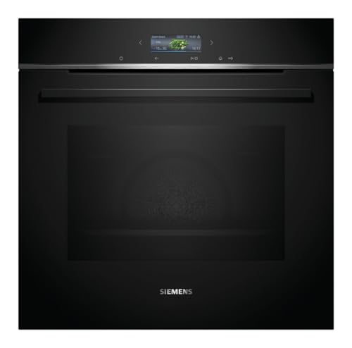 Siemens HB734G1B1, iQ700 Smarter Einbau-Backofen, 60 x 60 cm, Made in Germany, Schwarz, ecoClean & humidClean Selbstreinigung, Air Fry, Automatikprogramme, Farbiger Touchscreen