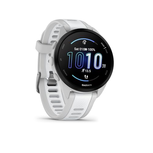 Garmin Forerunner 165, leichte GPS Smartwatch zum Laufen, mit AMOLED Touchscreen, Trainingsempfehlungen, Gesundheitsdaten, smarten Funktionen (Generalüberholt)