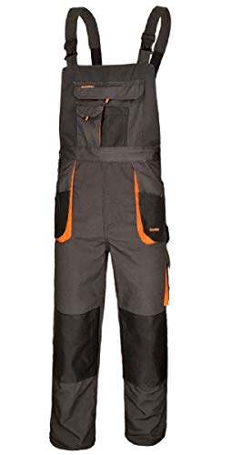 ART.MAS Latzhose Arbeitshose Classic Handwerker KFZ Gärtner Mechaniker 270g/m2 (64, Graphit/orange)