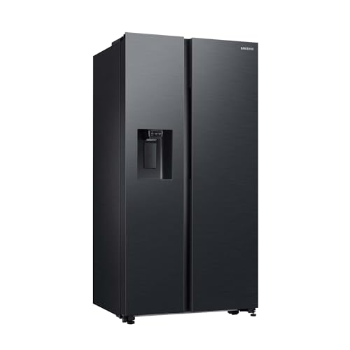 Samsung RS64DG53R3B1EF Side-by-Side-Kühlschrank mit Gefrierfach, 178 cm, 628 l, SmartThings AI Energy Mode, Eis- und Wasserspender, Slim Ice Maker, Premium Black Steel