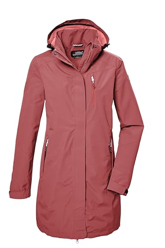killtec Damen Funktionsparka/Parka mit abzippbarer Kapuze KOS 30 WMN PRK, hell sienna rot, 36, 42918-000