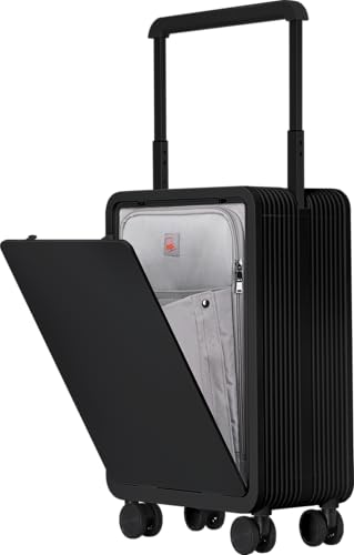 Gorilla Cabin Twist Reisekoffer Bordkoffer Hartschalen-Koffer Trolley Rollkoffer Handgepäck,Teleskopgriff, 2xTSA, 4 Rollen, Farbe:schwarz