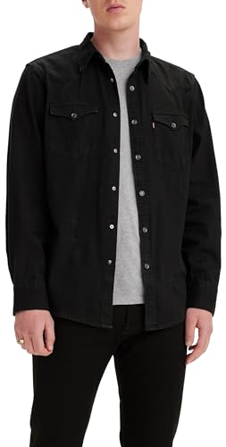 Levi's Herren Barstow Western Standard Hemd,Marble Black Denim Rinse,XL
