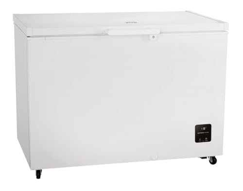 Gorenje FH30EAW Gefriertruhe/Höhe 111,4 cm/Gefrieren 297L/ LED Beleuchtung/Mit Hochleistungsrollen/FastFreeze/Sicherheitsschloss, Weiß