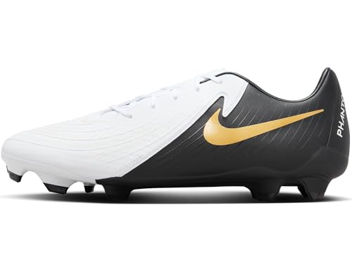 Nike FD6723-100 Phantom GX II Academy FG/MG Herren White/Black-MTLC Gold Coin EU 44