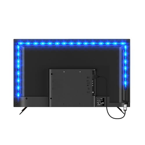 LED Strip 2m, Bluetooth USB Led Beleuchtung Hintergrundbeleuchtung für 40 bis 60 Zoll HDTV, PC-Monitor, Deko, Party, Steuerbar mit App+Fernbedienung, LED TV Hintergrundbeleuchtung Sync mit Musik