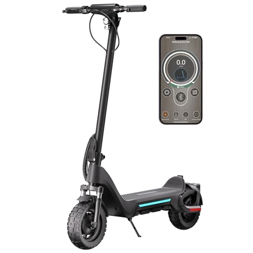 Elektroroller für Erwachsene mit Offroad-Faltung,doppelte Stoßdämpfer, EABS und Scheibenbremse vorne/hinten, Tragfähigkeit von 150 kg