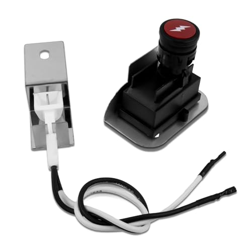 MOASKER Grill Igniter Kit 80475 für Weber Q120 Q220 Series Grills Elektronischer Zünder Ersatzteile, Grill Push Elektrische Taste Starter Kit Ersatz für Weber Baby Q Parts 516002 566002 566014