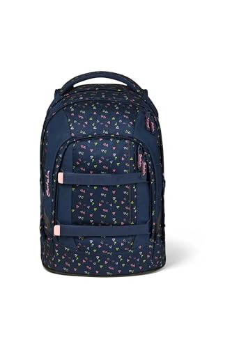 satch pack Schulrucksack Schulrucksack ab 5. Klasse ergonomisch 30L Stauraum standfest Organisationstalent Funky Friday - Dunkelblau