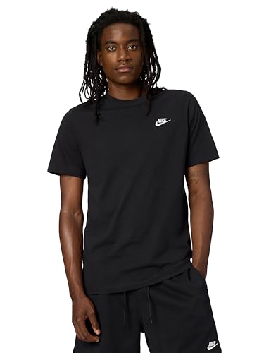 Nike Herren T-Shirt Sportswear Club, Black/White, S, AR4997-013