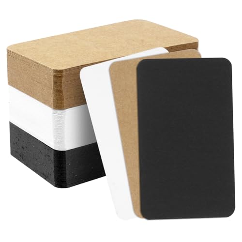 150 Stück Karteikarten Blanko,Blanko Karten, Visitenkarten Papier, Schwarz Weiß Kraftpapier Karten zum Selbstgestalten, für Schule Büro, 9 x 5,3 cm