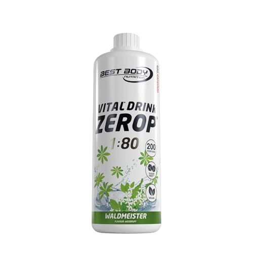 Best Body Nutrition Vital Drink ZEROP® - Waldmeister, Original Getränkekonzentrat - Sirup - zuckerfrei, 1:80 ergibt 80 Liter Fertiggetränk, 1000 ml
