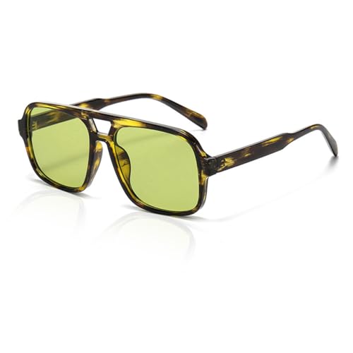 XITUADDA Retro Sonnenbrille für Damen Herren Klassische 70er übergroße Quadratische Sonnenbrille UV400 Schutz