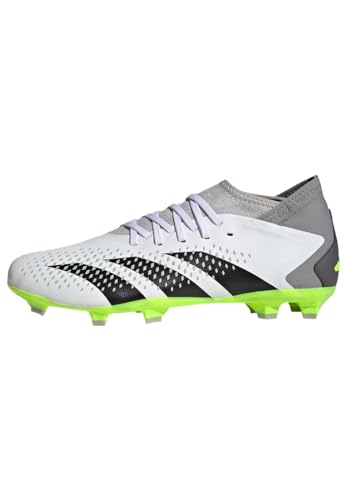 Adidas Unisex Predator Accuracy.3 Firm Ground Boots, Cloud White/Core Black/Lucid Lemon, 46 EU