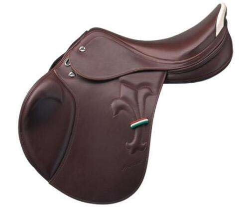 Hochwertiger Hochleistungs-Springsattel aus Leder für Pferde – Vielseitiger Allzweck-Reitsattel für komfortables, stabiles und kontrolliertes Outdoor-Reiten mit langlebiger Verarbeitung (18 inches)