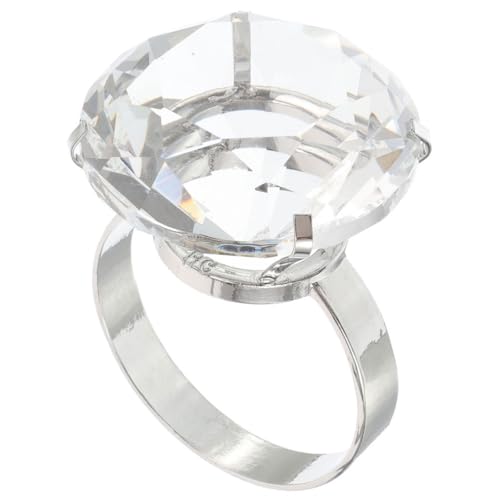 Supvox GroßEr Diamantring Deko Zur Hochzeit Kristall Ring Prop Aus Glas Und Legierung FüR Hochzeitsdekorationen Und Verlobungsfotos